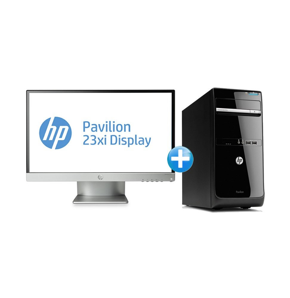 PC de bureau HP Pavilion p6-2480ekm + écran 23" HP Pavilion 23xi LED IPS