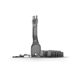Lindy 40470 bloqueur de port Bloqueur de port + clé RJ-45 Noir Acrylonitrile-Butadiène-Styrène (ABS) (40470)