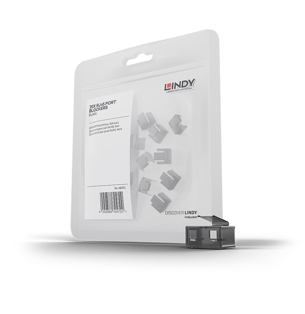 Lindy 40471 bloqueur de port RJ-45 Noir Acrylonitrile-Butadiène-Styrène (ABS) (40471)