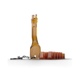 Lindy 40480 bloqueur de port Bloqueur de port + clé RJ-45 Orange Acrylonitrile-Butadiène-Styrène (ABS) (40480)