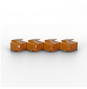 Lindy 40480 bloqueur de port Bloqueur de port + clé RJ-45 Orange Acrylonitrile-Butadiène-Styrène (ABS) (40480)
