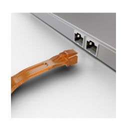 Lindy 40480 bloqueur de port Bloqueur de port + clé RJ-45 Orange Acrylonitrile-Butadiène-Styrène (ABS) (40480)