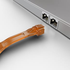 Lindy 40480 bloqueur de port Bloqueur de port + clé RJ-45 Orange Acrylonitrile-Butadiène-Styrène (ABS) (40480) — image 3