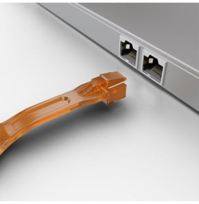 Lindy 40480 bloqueur de port Bloqueur de port + clé RJ-45 Orange Acrylonitrile-Butadiène-Styrène (ABS) (40480)