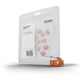 Lindy 40481 bloqueur de port RJ-45 Orange Acrylonitrile-Butadiène-Styrène (ABS) 20 pièce(s) (40481)