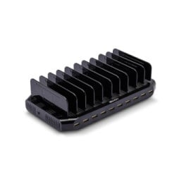 Lindy 73309 Organiseur de station de chargement Autonome Plastique Noir Station de Charge USB 10 Ports  (73309)