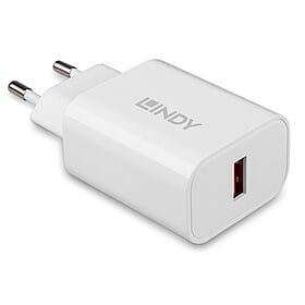 Lindy 73412 chargeur d'appareils mobiles Smartphone, Tablette Blanc Secteur Charge rapide Intérieure, Extérieure (73412)