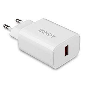 Lindy 73412 chargeur d'appareils mobiles Smartphone, Tablette Blanc Secteur Charge rapide Intérieure, Extérieure (73412)