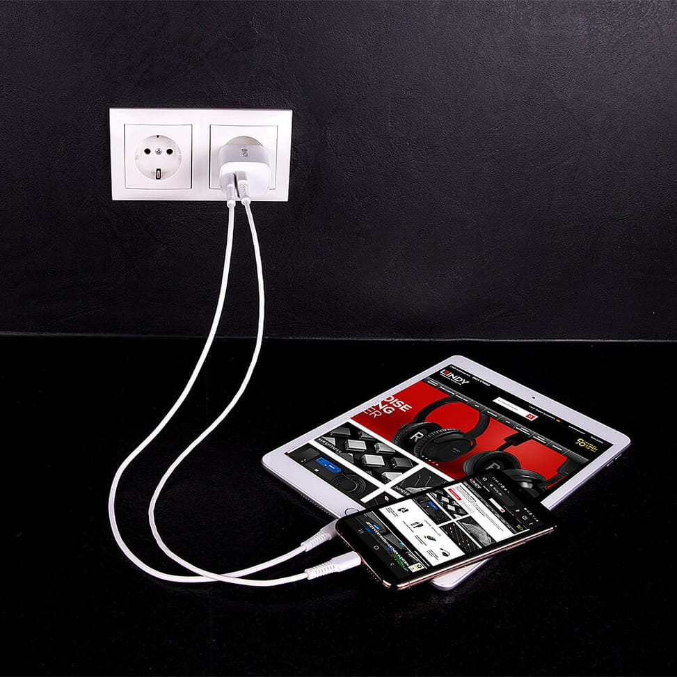 Lindy 73413 chargeur d'appareils mobiles Universel Blanc Secteur Charge rapide Intérieure (73413) — image 4