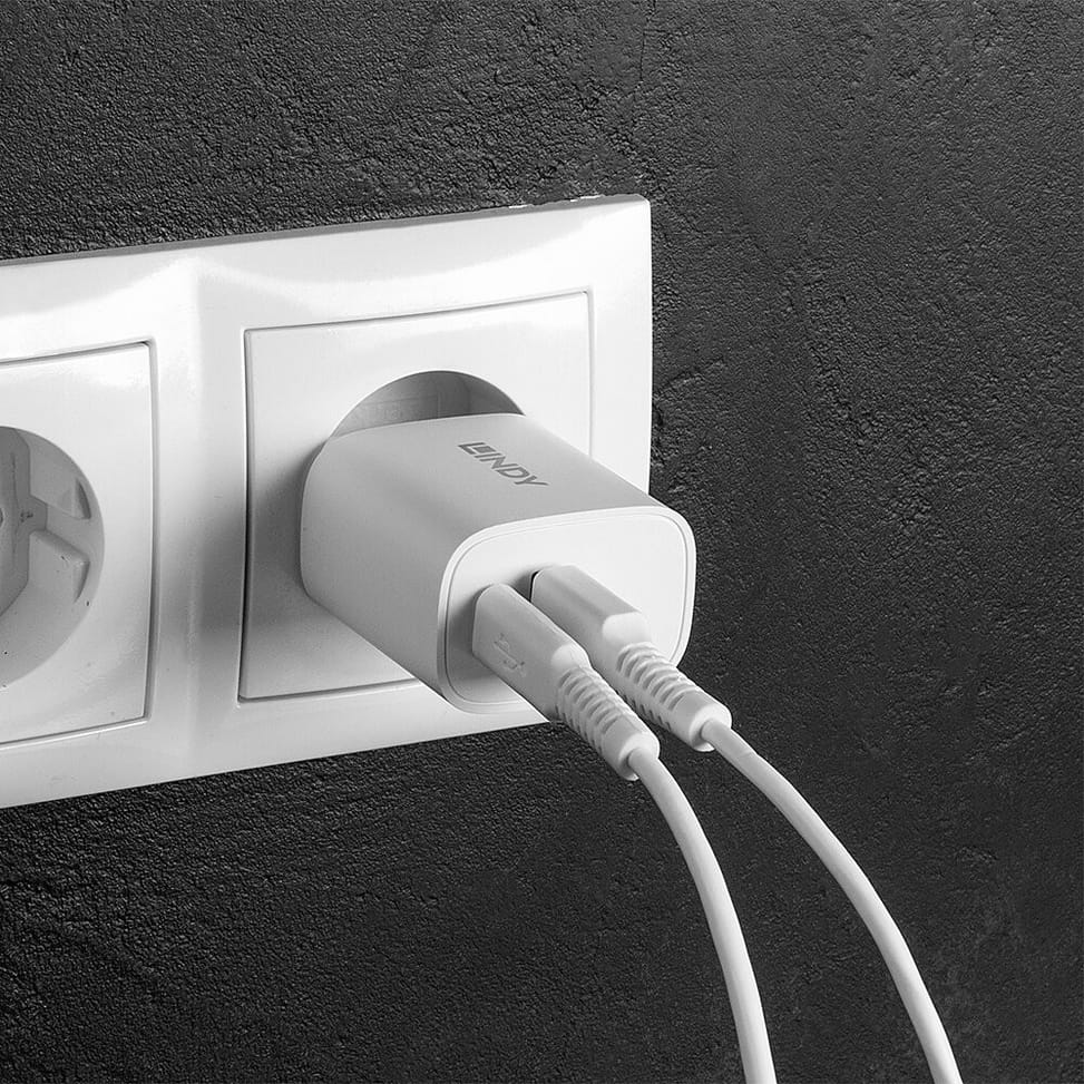 Lindy 73413 chargeur d'appareils mobiles Universel Blanc Secteur Charge rapide Intérieure (73413) — image 5