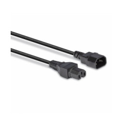Lindy 30314 câble électrique Noir 2 m Coupleur C14 Coupleur C15 Rallonge secteur C14 vers C15, 2m  (30314)