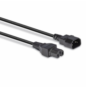 Lindy 30314 câble électrique Noir 2 m Coupleur C14 Coupleur C15 Rallonge secteur C14 vers C15, 2m  (30314)