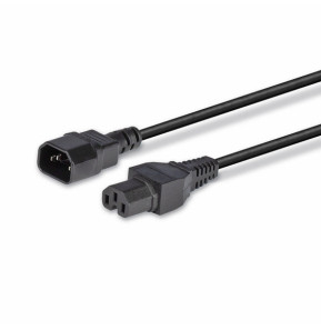 Lindy 30314 câble électrique Noir 2 m Coupleur C14 Coupleur C15 Rallonge secteur C14 vers C15, 2m  (30314)