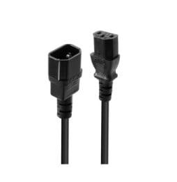 Lindy 30321 câble électrique Noir 1 m Coupleur C14 Coupleur C13 Rallonge secteur C14 vers C13, 1m  (30321)