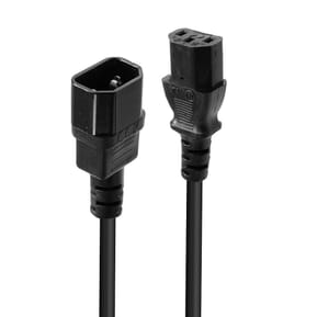 Lindy 30321 câble électrique Noir 1 m Coupleur C14 Coupleur C13 Rallonge secteur C14 vers C13, 1m  (30321)