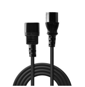 Lindy 30321 câble électrique Noir 1 m Coupleur C14 Coupleur C13 Rallonge secteur C14 vers C13, 1m  (30321)