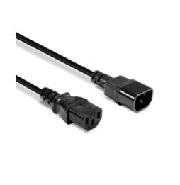 Lindy 30321 câble électrique Noir 1 m Coupleur C14 Coupleur C13 Rallonge secteur C14 vers C13, 1m  (30321)