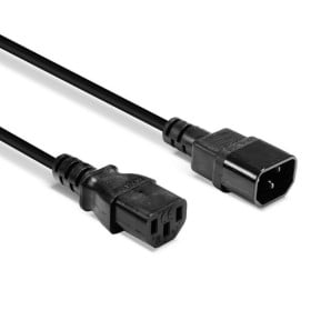 Lindy 30321 câble électrique Noir 1 m Coupleur C14 Coupleur C13 Rallonge secteur C14 vers C13, 1m  (30321)