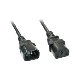 Lindy 30332 câble électrique Noir 3 m Coupleur C13 Coupleur C14 Rallonge secteur C14 vers C13, 3m  (30332)