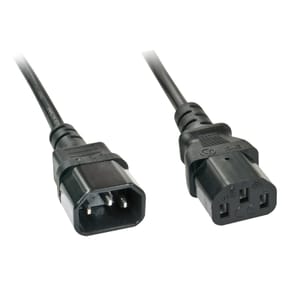 Lindy 30332 câble électrique Noir 3 m Coupleur C13 Coupleur C14 Rallonge secteur C14 vers C13, 3m  (30332)