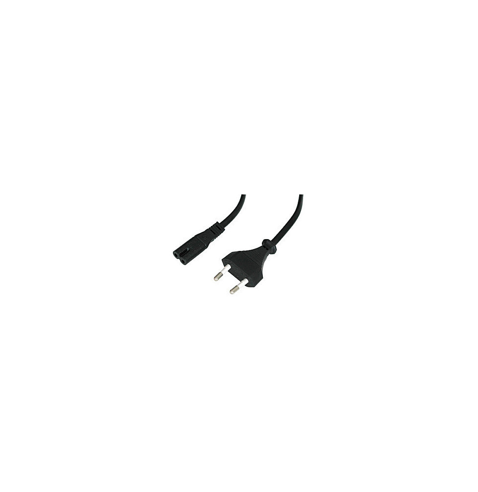 Lindy 30421 câble électrique Noir 2 m CEE7/16 Coupleur C7 Cordon secteur Euro, 2m  (30421)