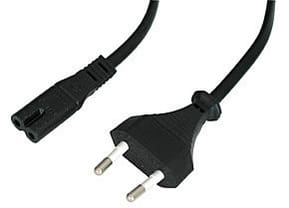Lindy 30421 câble électrique Noir 2 m CEE7/16 Coupleur C7 Cordon secteur Euro, 2m  (30421)