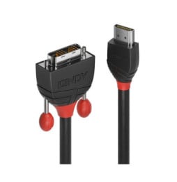 Lindy 36272 câble vidéo et adaptateur 2 m HDMI Type A (Standard) DVI-D Noir Câble HDMI vers DVI-D, Black Line, 2m  (36272)