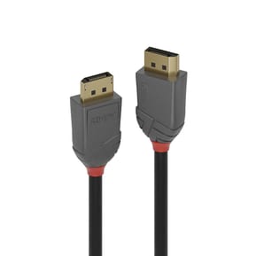 Lindy 36480 câble DisplayPort 0,5 m Noir Câble DisplayPort 1.4, Anthra Line, 0.5m  (36480)