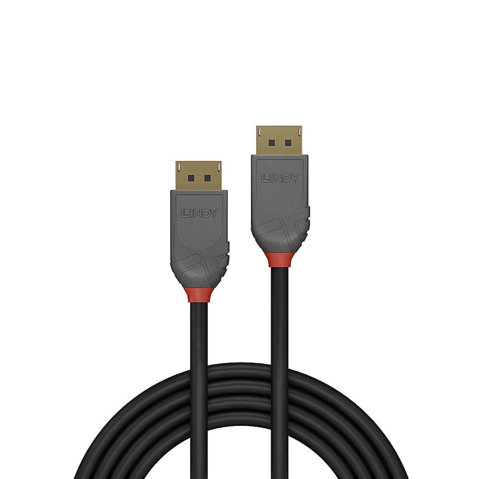 Lindy 36481 câble DisplayPort 1 m Noir, Gris Câble DisplayPort 1.4, Anthra Line, 1m  (36481) — image 2