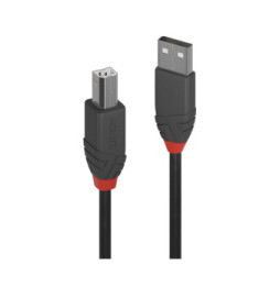 Lindy 36673 câble USB 2 m USB 2.0 USB A USB B Noir Câble USB 2.0 type A vers B, Anthra Line, 2m  (36673)