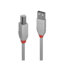 Lindy 36683 câble USB 2 m USB 2.0 USB A USB B Gris Câble USB 2.0 type A vers B, Anthra Line, Gris, 2m  (36683)