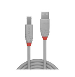 Lindy 36683 câble USB 2 m USB 2.0 USB A USB B Gris Câble USB 2.0 type A vers B, Anthra Line, Gris, 2m  (36683)