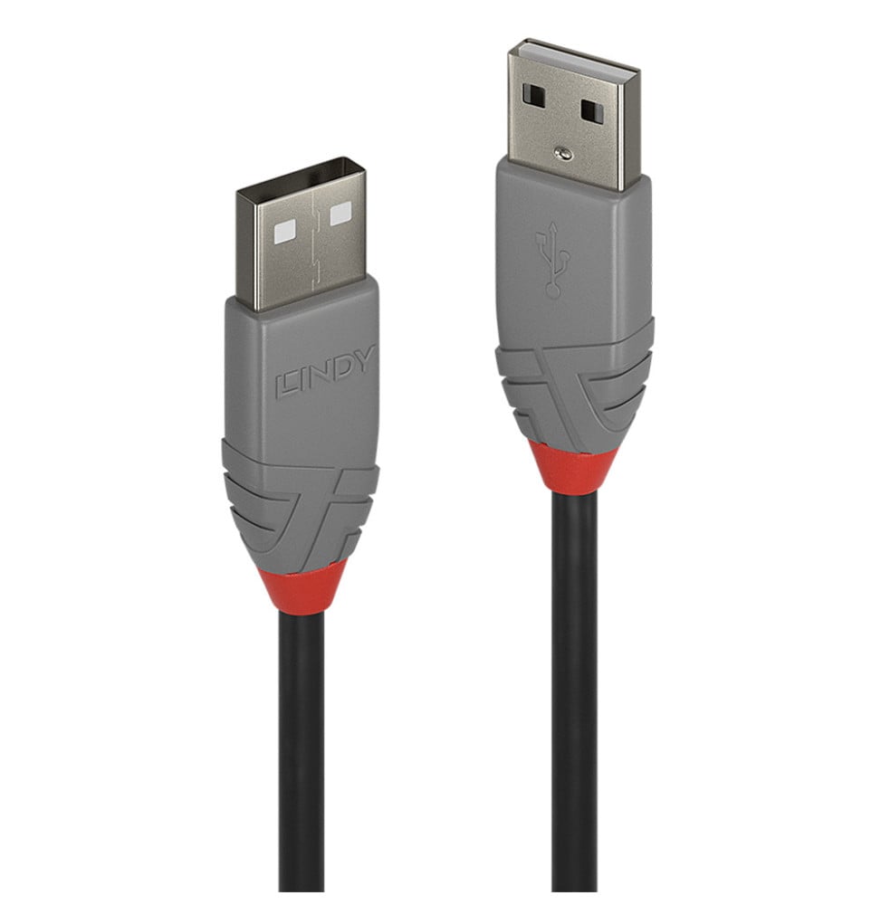 Lindy 36693 câble USB 2 m USB 2.0 USB A Noir, Vert, Rouge Câble USB 2.0 type A/A, Anthra Line, 2m  (36693)