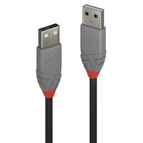 Lindy 36694 câble USB 3 m USB 2.0 USB A Noir, Gris Câble USB 2.0 type A/A, Anthra Line, 3m  (36694)