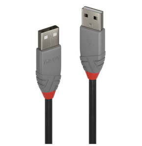 Lindy 36694 câble USB 3 m USB 2.0 USB A Noir, Gris Câble USB 2.0 type A/A, Anthra Line, 3m  (36694)