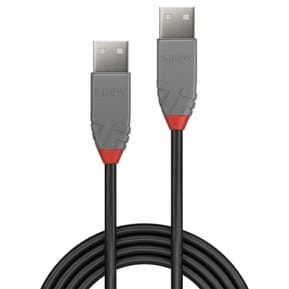 Lindy 36694 câble USB 3 m USB 2.0 USB A Noir, Gris Câble USB 2.0 type A/A, Anthra Line, 3m  (36694) — image 2