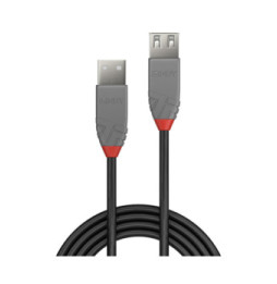Lindy 36702 câble USB 1 m USB 2.0 USB A Noir, Gris Rallonge USB 2.0 type A, Anthra Line, 1m  (36702)