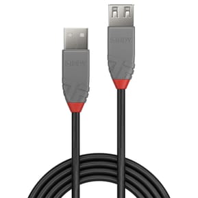 Lindy 36702 câble USB 1 m USB 2.0 USB A Noir, Gris Rallonge USB 2.0 type A, Anthra Line, 1m  (36702) — image 2