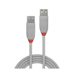 Lindy 36712 câble USB 1 m USB 2.0 USB A Gris Rallonge USB 2.0 type A, Anthra Line, Gris, 1m  (36712)