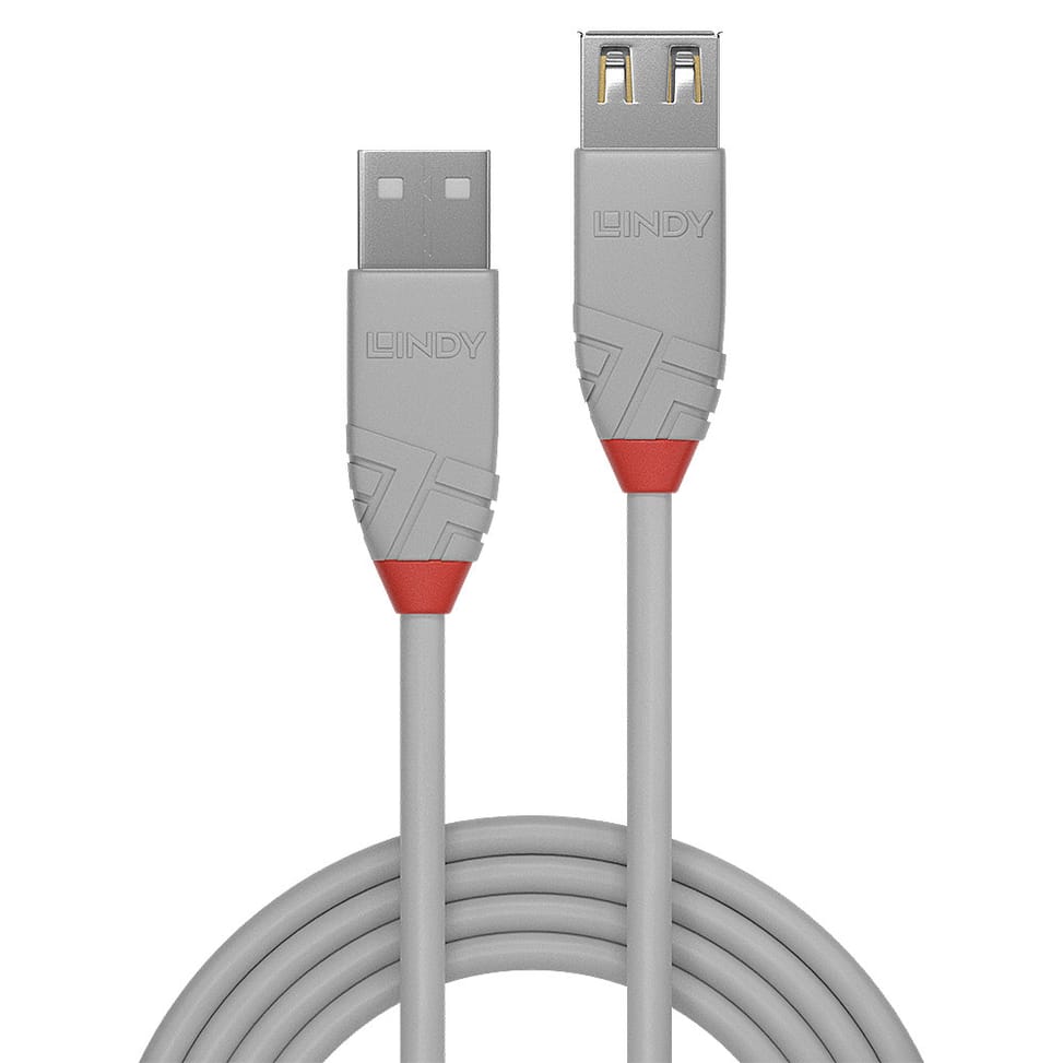 Lindy 36712 câble USB 1 m USB 2.0 USB A Gris Rallonge USB 2.0 type A, Anthra Line, Gris, 1m (36712) — image 2