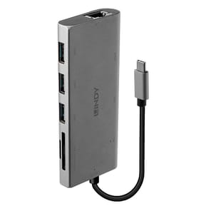 Lindy 43278 station d'accueil USB 3.2 Gen 1 (3.1 Gen 1) Type-C Gris (43278)