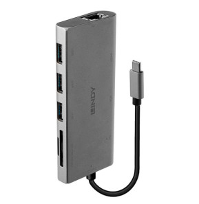 Lindy 43278 station d'accueil USB 3.2 Gen 1 (3.1 Gen 1) Type-C Gris (43278)