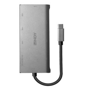Lindy 43278 station d'accueil USB 3.2 Gen 1 (3.1 Gen 1) Type-C Gris (43278)