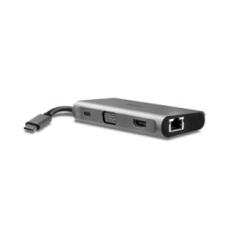 Lindy 43278 station d'accueil USB 3.2 Gen 1 (3.1 Gen 1) Type-C Gris (43278)