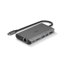 Lindy 43323 station d'accueil Avec fil USB 3.2 Gen 1 (3.1 Gen 1) Type-C Noir, Gris (43323)
