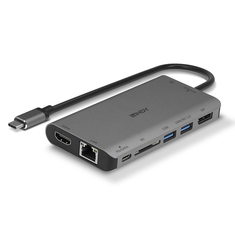 Lindy 43323 station d'accueil Avec fil USB 3.2 Gen 1 (3.1 Gen 1) Type-C Noir, Gris (43323) — image 2