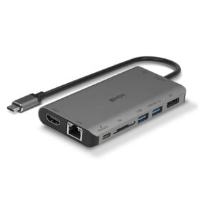 Lindy 43323 station d'accueil Avec fil USB 3.2 Gen 1 (3.1 Gen 1) Type-C Noir, Gris (43323)