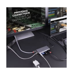 Lindy 43323 station d'accueil Avec fil USB 3.2 Gen 1 (3.1 Gen 1) Type-C Noir, Gris (43323)