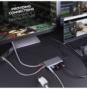 Lindy 43323 station d'accueil Avec fil USB 3.2 Gen 1 (3.1 Gen 1) Type-C Noir, Gris (43323)