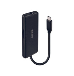 Lindy 43358 station d'accueil Avec fil USB 3.2 Gen 1 (3.1 Gen 1) Type-C Noir (43358)